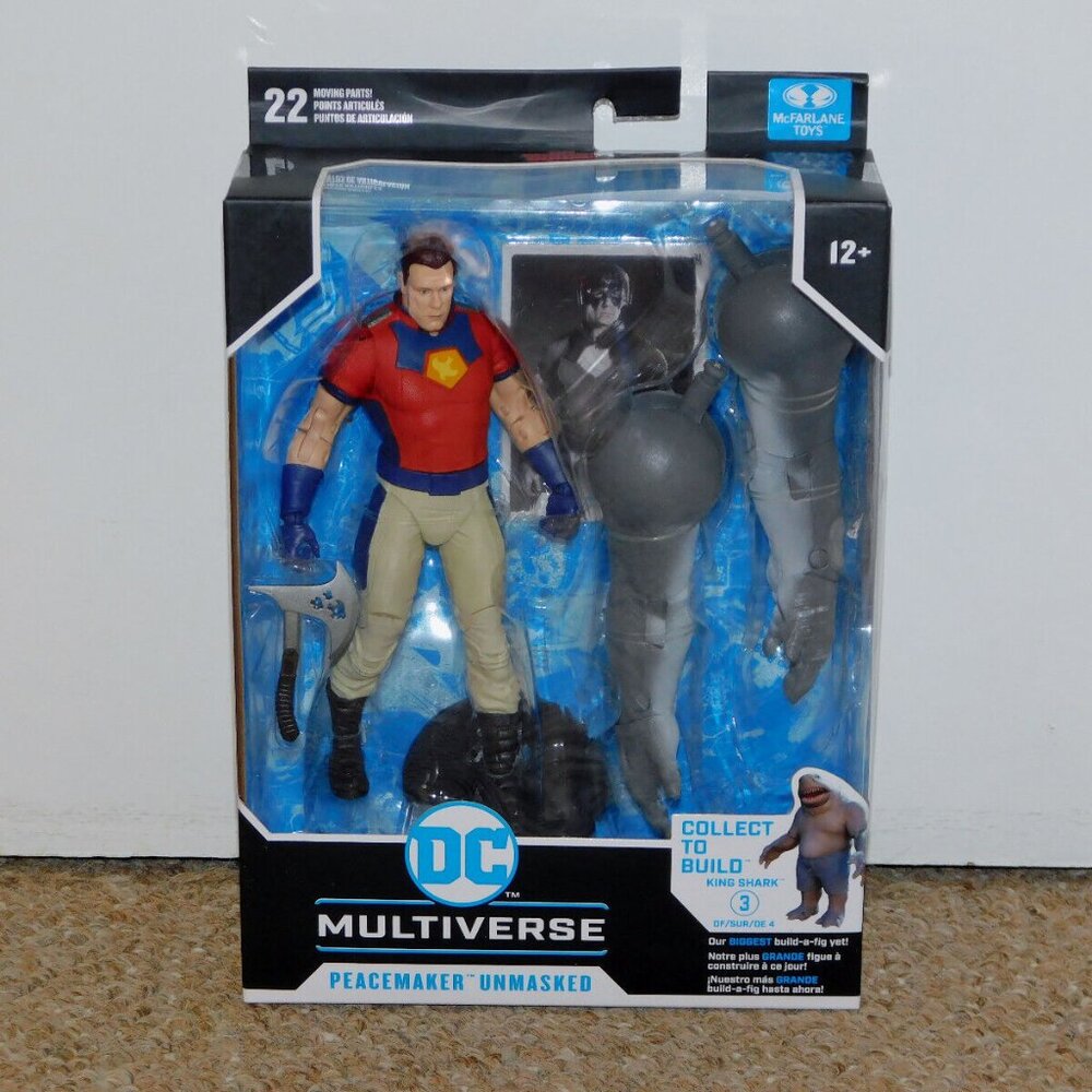2021 McFarlane DC Multiverse 7" Suicide Squad Peacemaker Unmasked Figure MIB New